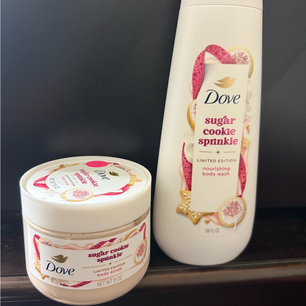 Dove Sugar Cookie Sprinkle Body Wash and Body Scrub Set